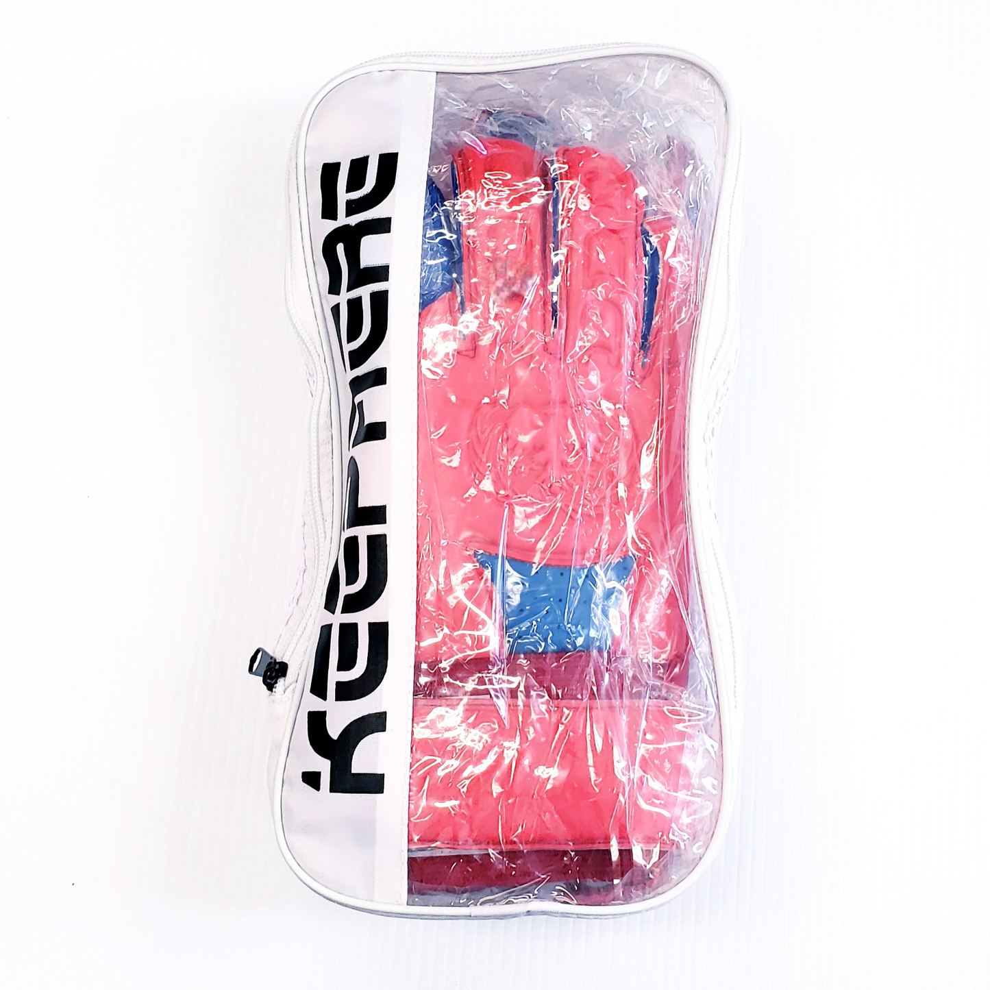Keepaere BOSS Soccer Goalkeeper Gloves, blue and red